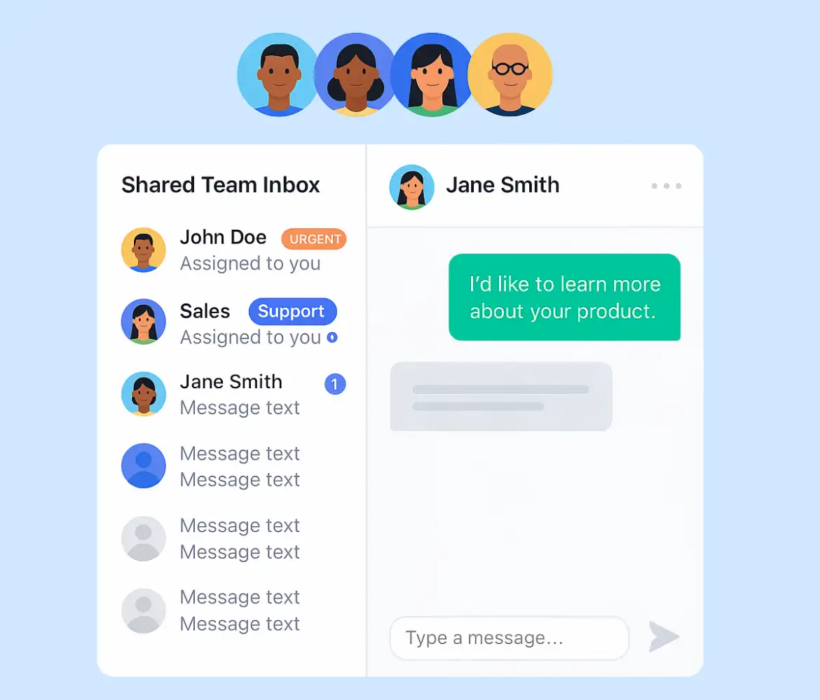 Collaborate on WhatsApp customer conversations